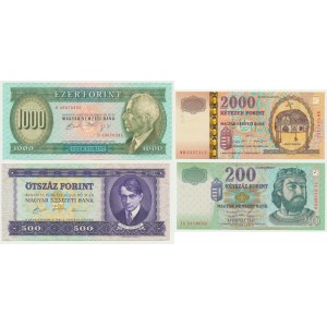 Hungary, set 200-2.000 Forints 1998-2000 (4 pcs.)