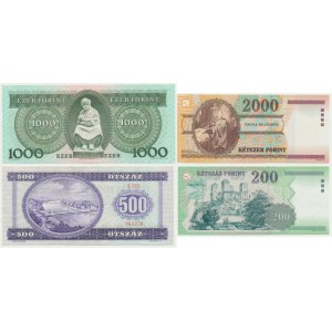 Hungary, set 200-2.000 Forints 1998-2000 (4 pcs.)