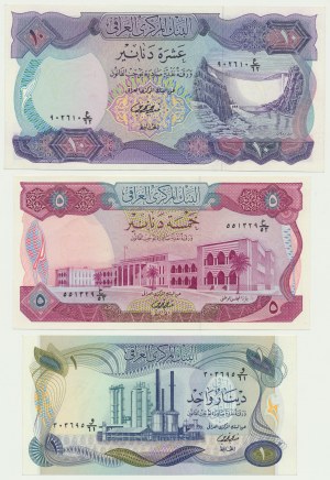 Irak, sada 1-5 dinárov (1973)(3 kusy).
