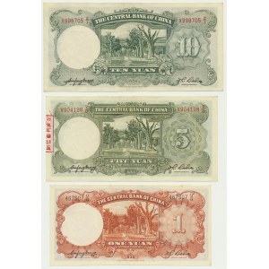 China, set 1-10 Yuan 1936 (3 pcs.)