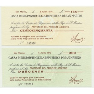 San Marino, zestaw 150-200 lir 1976 (2 szt.)