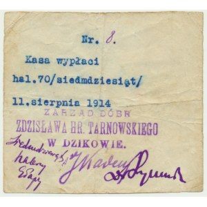 Dzików, 70 halers 11.8.1914 - RAISE
