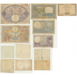 Francja, zestaw 10 sous - 100 frankow 1791-1940 (12 szt.)