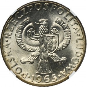ÉCHANTILLON, 10 zlotys 1965 Sept cents ans de Varsovie - NGC MS67