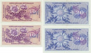 Switzerland, set 10-20 Francs 1959-74 (4 pcs.)