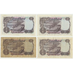 Kuwait, 1/4 Dinar 1968 (4 Stück).