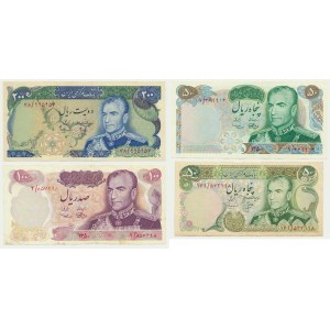 Iran, set 50-200 Rials (1971-79)(4 pcs.)