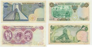 Iran, set 50-200 Rials (1971-79)(4 pcs.)