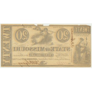 USA, Confederate States America, Missouri, 20 Dollars 1862