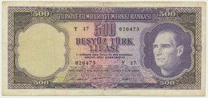 Turkey, 500 Lirasi (1968)