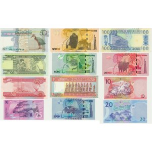 Afryka, zestaw banknotów (12 szt.)