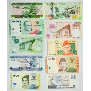 Group of Asian banknotes (10 pcs.)