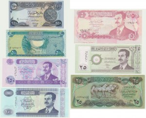 Irák, sada 5-500 dinárů 1982-2013 (7 kusů).