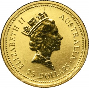 Australia, Elizabeth II, 25 Dollar Perth 1987 - Australian Nugget
