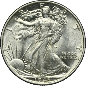 USA, 1/2 Dollar Philadelphia 1943 - Liberty