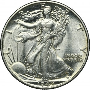 USA, 1/2 Dollar Philadelphia 1942 - Liberty