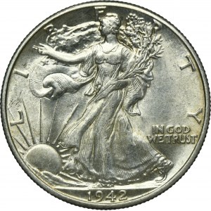 USA, 1/2 Dollar Philadelphia 1942 - Liberty