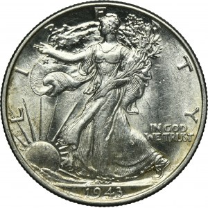 USA, 1/2 Dollar Philadelphie 1943 - Liberté