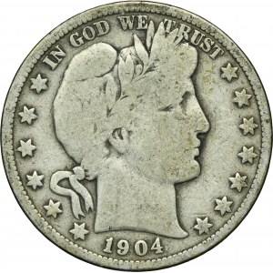 USA, 1/2 Dollar Philadelphia 1904 - Barber