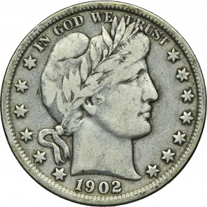 USA, 1/2 Dolara Filadelfia 1902 - Barber