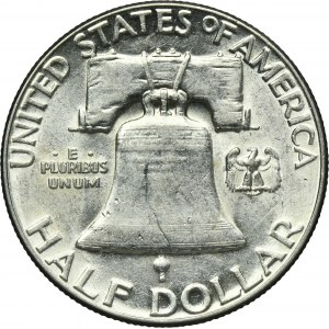 USA, 1/2 Dollar Philadelphia 1954 - Franklin