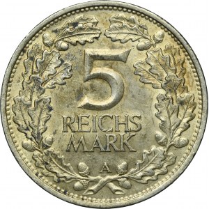 Germany, Weimar Republic, 5 Mark Berlin 1925 A