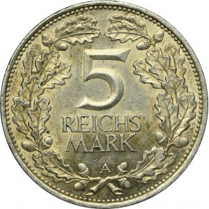 Germany, Weimar Republic, 5 Mark Berlin 1925 A