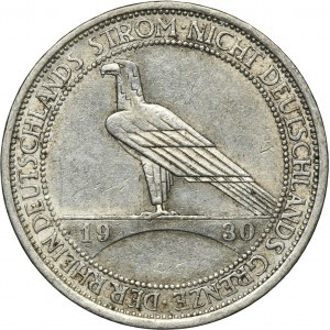 Nemecko, Weimarská republika, 3 marky Berlín 1930 A - Oslobodenie Porýnia