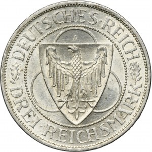 Niemcy, Republika Weimarska, 3 Marki Berlin 1930 A - Wyzwolenie Nadrenii