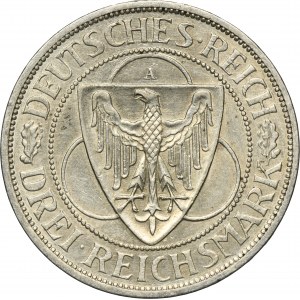 Germany, Weimar Republic, 3 Mark Berlin 1930 A - Liberation of Rhineland