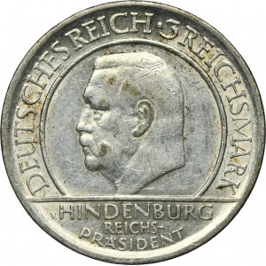 Niemcy, Republika Weimarska, 3 Marki Stuttgart 1929 F - Przysięga