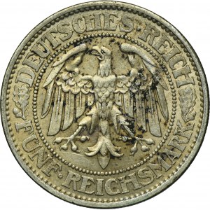 Germany, Weimar Republic, 5 Mark Berlin 1932 A - Oak