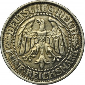 Niemcy, Republika Weimarska, 5 Marek Monachium 1932 D - Dąb
