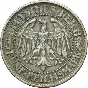 Germany, Weimar Republic, 5 Mark Hamburg 1932 J - Oak