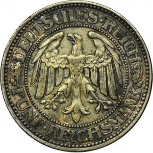 Germany, Weimar Republic, 5 Mark Berlin 1927 A - Oak
