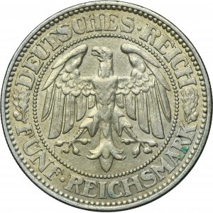 Germany, Weimar Republic, 5 Mark Berlin 1927 A - Oak