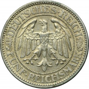 Germany, Weimar Republic, 5 Mark Berlin 1928 A - Oak