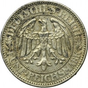 Germany, Weimar Republic, 5 Mark Berlin 1928 A - Oak