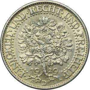 Germany, Weimar Republic, 5 Marek Munich 1929 D - Oak