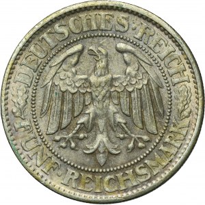 Niemcy, Republika Weimarska, 5 Marek Stuttgart 1931 F - Dąb