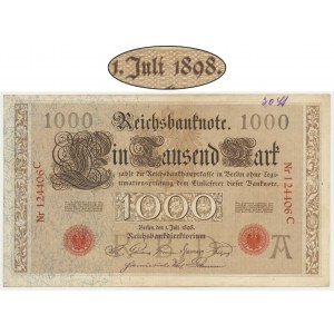 Niemcy, 1.000 marek 1898 - rzadki rocznik
