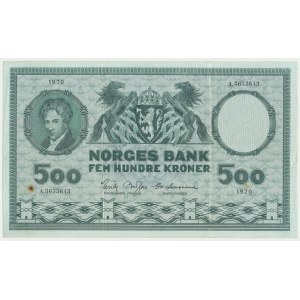 Norwegia, 500 koron (1970) - Brofoss & Ødegaard