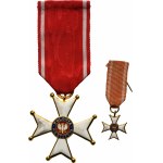 PRL, Krzyż Kawalerski Orderu Odrodzenia Polski wraz z miniaturą