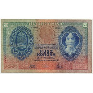 Austria, 20 koron 1907