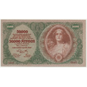Autriche, 50 000 couronnes 1922
