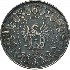 Switzerland, 5 Francs Bern 1879 - Shooting Festival in Basel