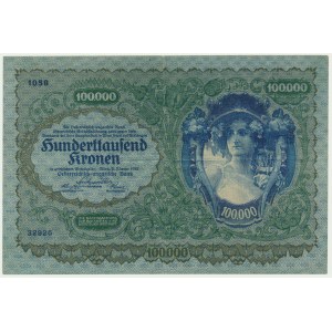 Austria, 100.000 koron 1922 - ŁADNY