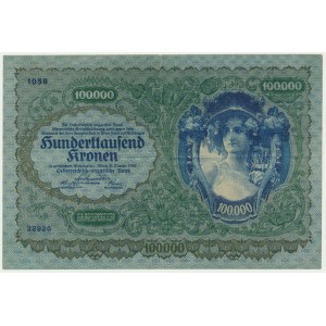 Austria, 100.000 Kronen 1922 - ATTRACTIVE