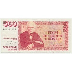 Iceland, 500 Kronur 1986