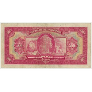 Slovakia, 500 Korun (1939) on 500 Czechoslovak Korun 1929